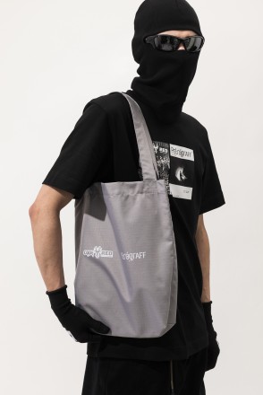 Сумка-авоська Tote CODERED × Petrograff Серый светлый