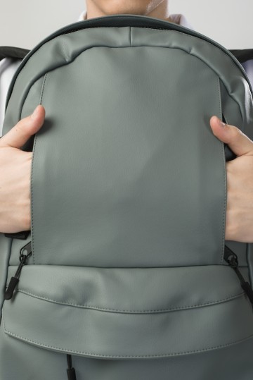 Action 2 Backpack Gray Leatherette