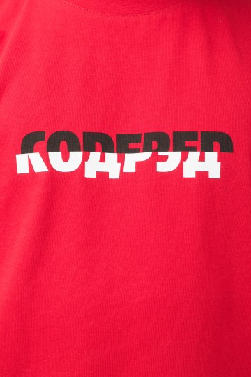 Футболка Regular Horizontal1/2 Fonts Красный