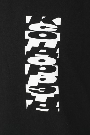 T-Shirt Cyrillic Mix Back Pattern Black