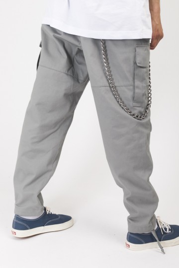 Cargo Wide Trousers Mouse Gray