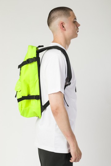 Action Backpack Fluorescent Lemon/Black Print CR