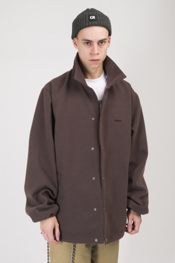 Coated Coach Jacket Gray/Brown