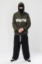 Толстовка Base Hoodie Wide Summer Лого TM Болотный/Белый принт КОДРЭД