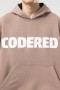 Толстовка Base Hoodie Wide Summer Logo R Бежевый/Белый принт CODERED