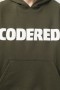 Толстовка Base Hoodie Wide Summer Logo R Болотный/Белый принт CODERED