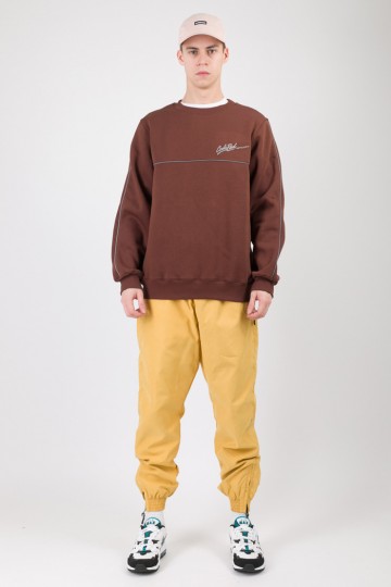 Piping Crew Crew-neck Brown