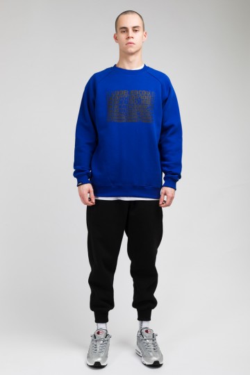 Firm Crew-neck Cropped Blue